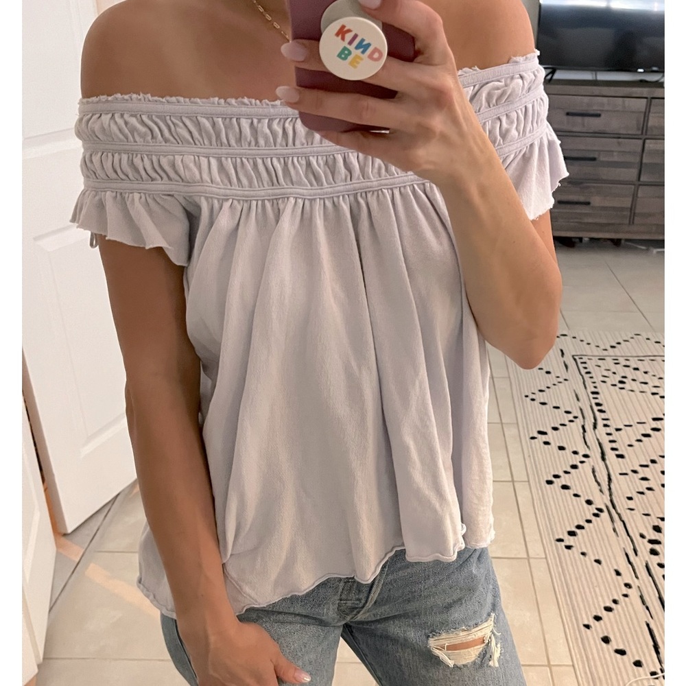 Light blue free people top